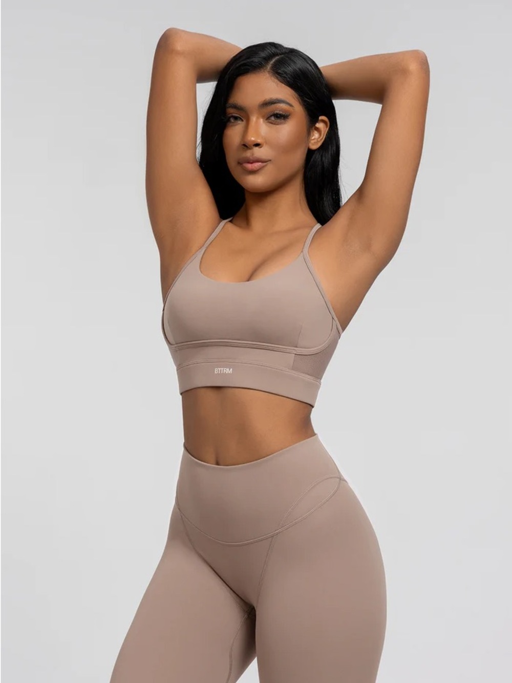 BetterMe Seamless Crossback Bra in Brown